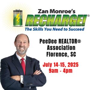 Zan Monroe’s RECHARGE: The Skills You Need to Succeed: PeeDee REALTOR® Association